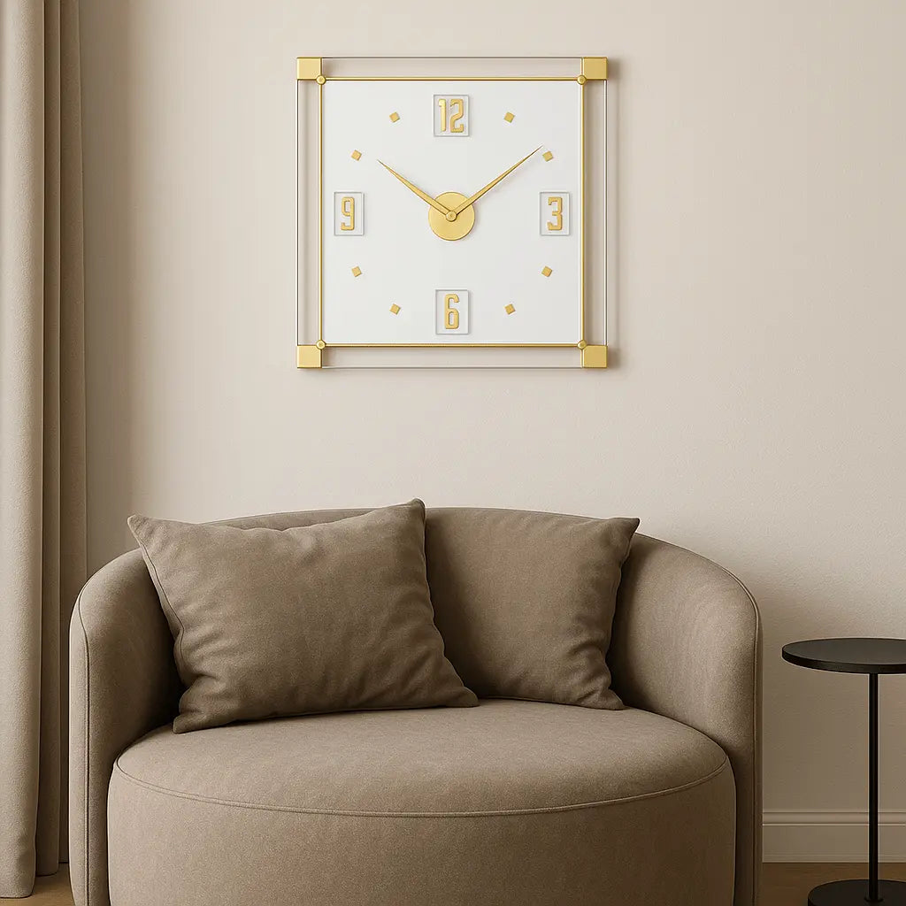 Classic 2.0 Clock (Black) — Judaica Wall Décor by Waterdale Collection — View 2 Acrylic Wall Clock | Judaica Square Lakewood