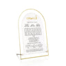 Waterdale Classic Arch Al Hamichya Lucite tabletop, Gold outline