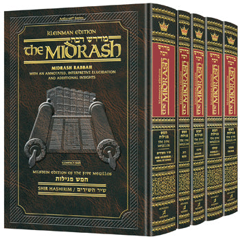 Kleinman Edition Midrash Rabbah Compact Size: Complete 5 volume set of the Megillos — Slipcased | Judaica Square Lakewood