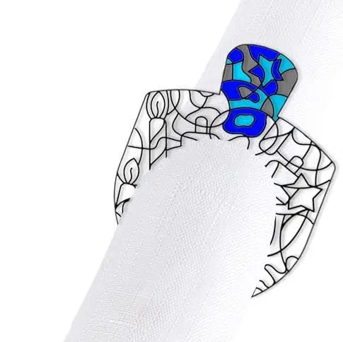 Color it Acrylic Dreidel Napkin Rings — lucite | Judaica Square Lakewood