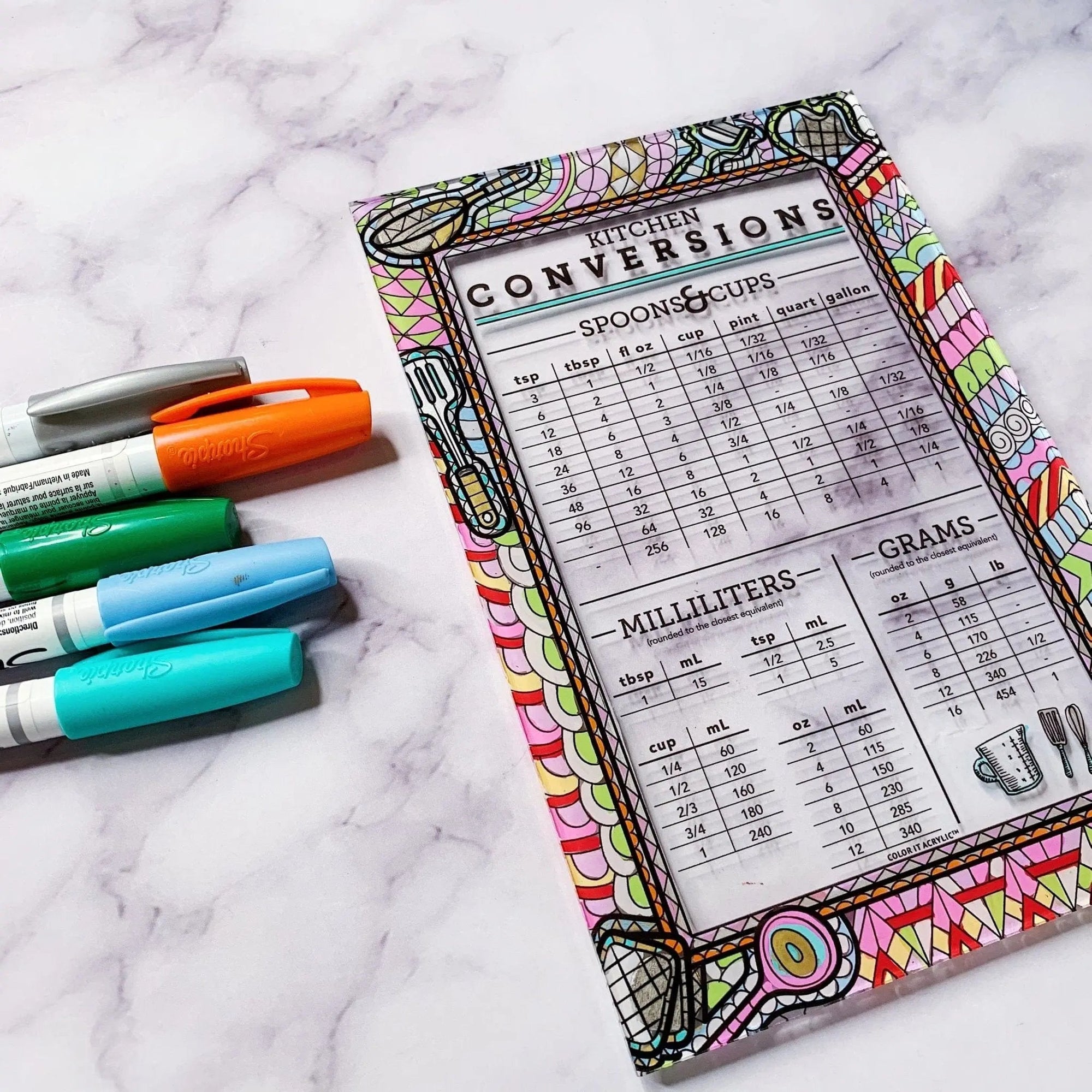 Color it Acrylic Kitchen Conversions Magnet — detail view | Judaica Square Lakewood