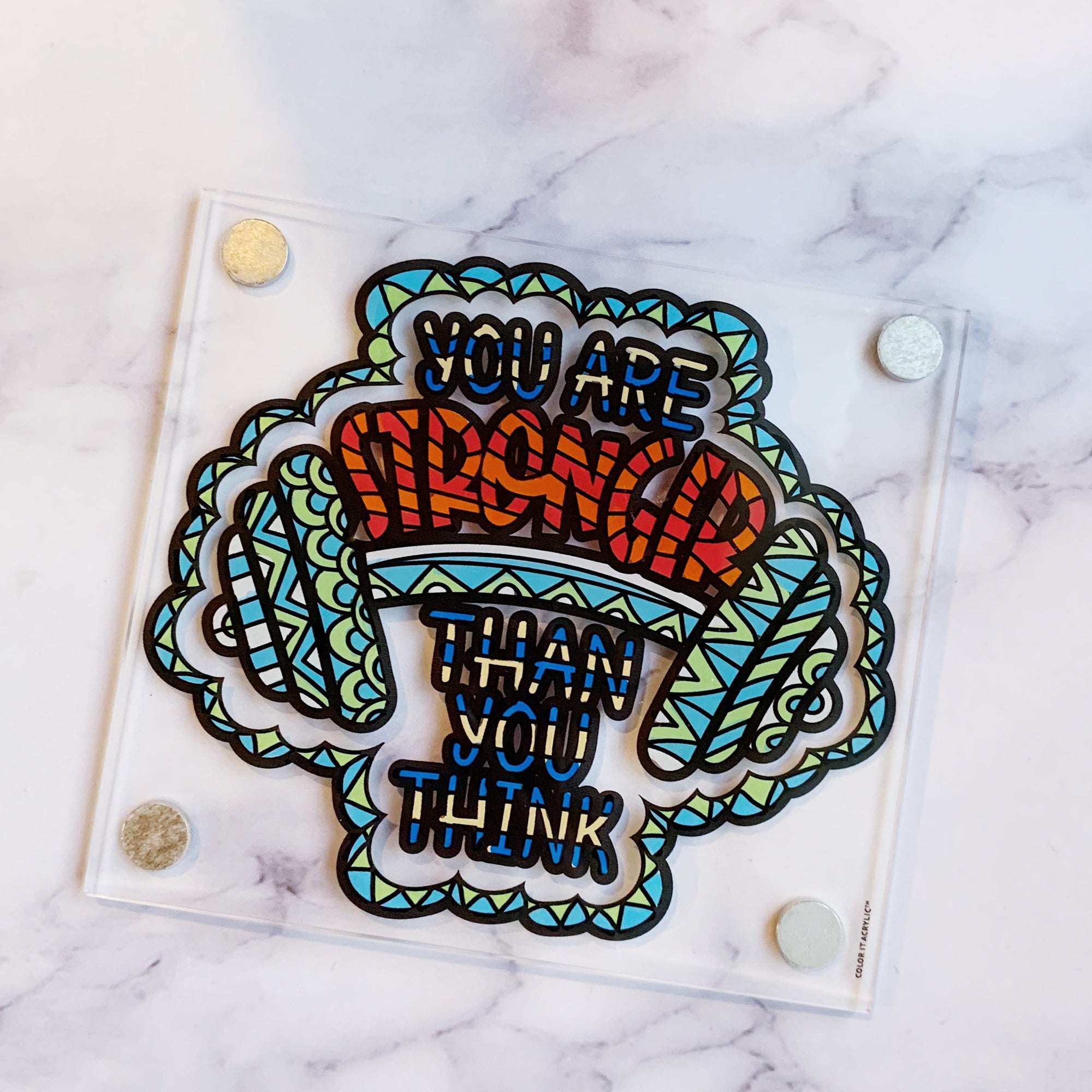 Color it Acrylic Quote Magnet — hero shot | Judaica Square Lakewood