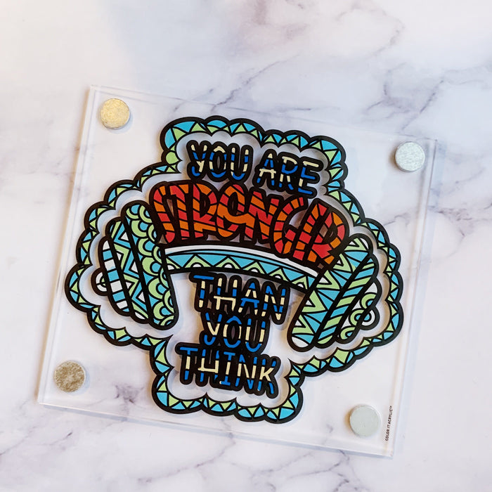 Color it Acrylic Quote Magnet — lucite Color-In Card | Judaica Square Lakewood