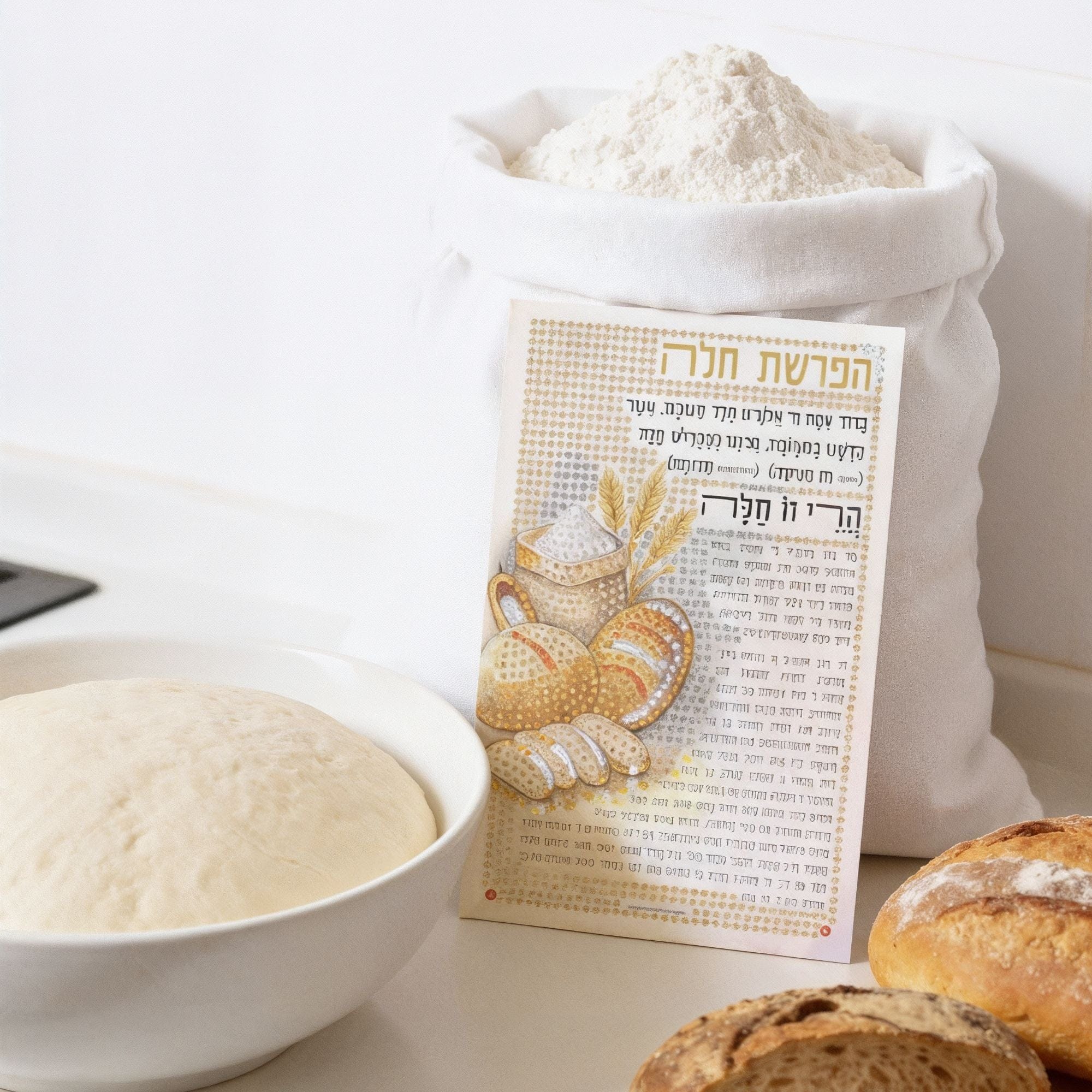 Diamond Art Hafroshas Challah Tabletop — detail view | Judaica Square Lakewood
