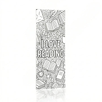 Color it Acrylic I Love Reading Bookmark — lucite Color-In Card