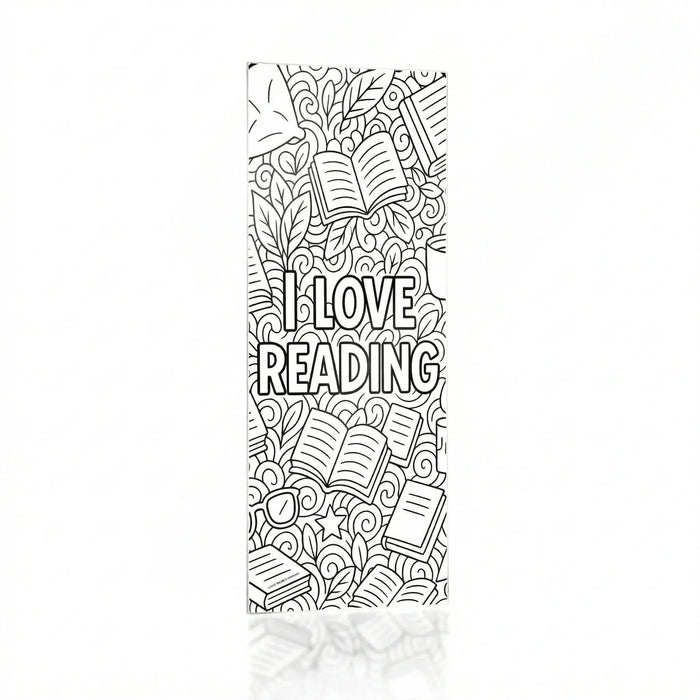 Color it Acrylic I Love Reading Bookmark — lucite Color-In Card | Judaica Square Lakewood