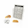 Waterdale Color It Acrylic Mosaic Bencher Set with geometric Lucite lattice and gold-and-silver mosaic pieces