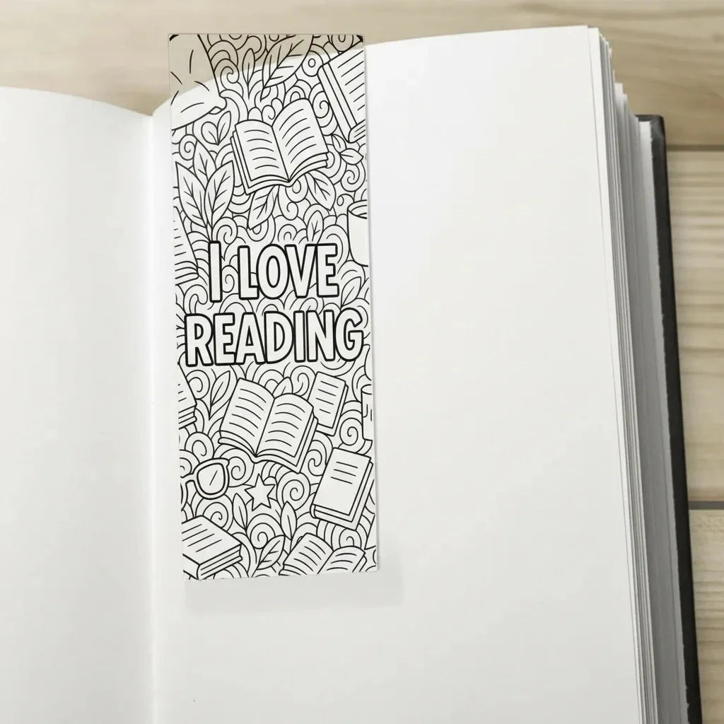 Color it Acrylic I Love Reading Bookmark — detail view | Judaica Square Lakewood