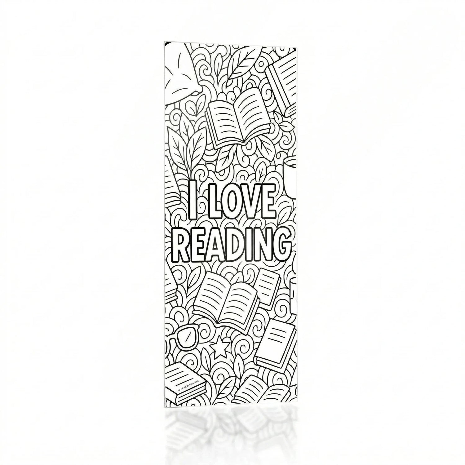 Color It Acrylic I Love Reading Bookmark — kids DIY coloring bookmark | Judaica Square Lakewood