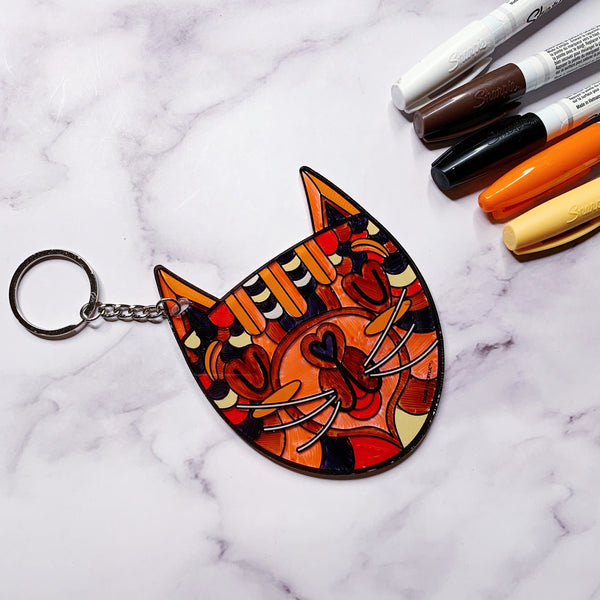 Color it Acrylic Kitten Keychain — hero shot | Judaica Square Lakewood