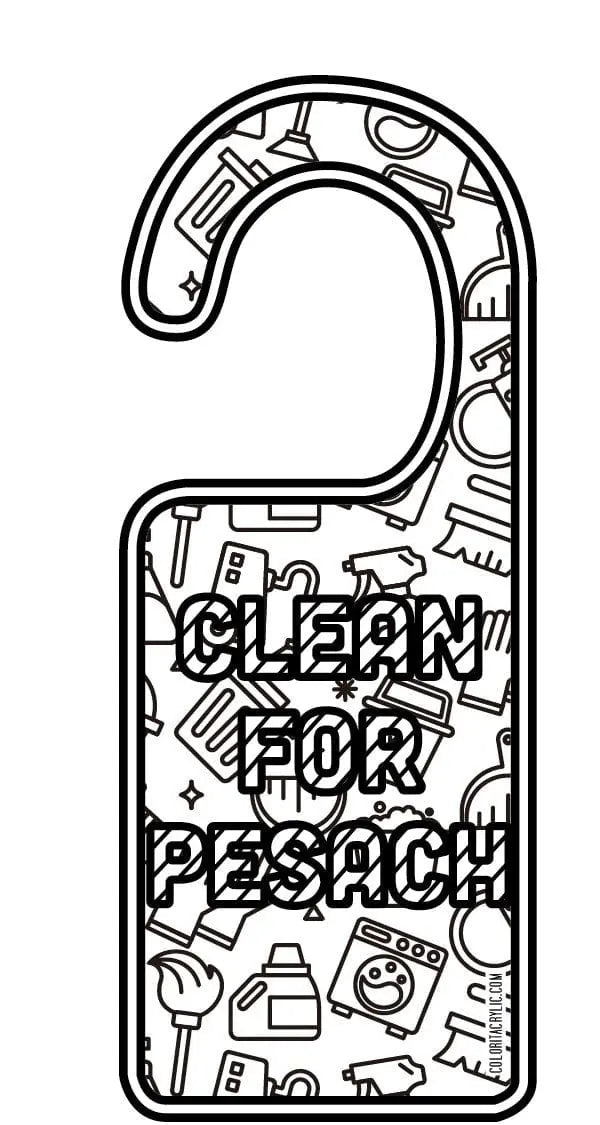 Color it Acrylic Pesach Door Hanger — detail view | Judaica Square Lakewood