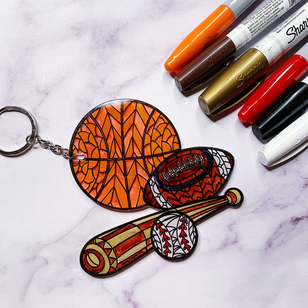Color it Acrylic Sports Keychain — hero shot | Judaica Square Lakewood