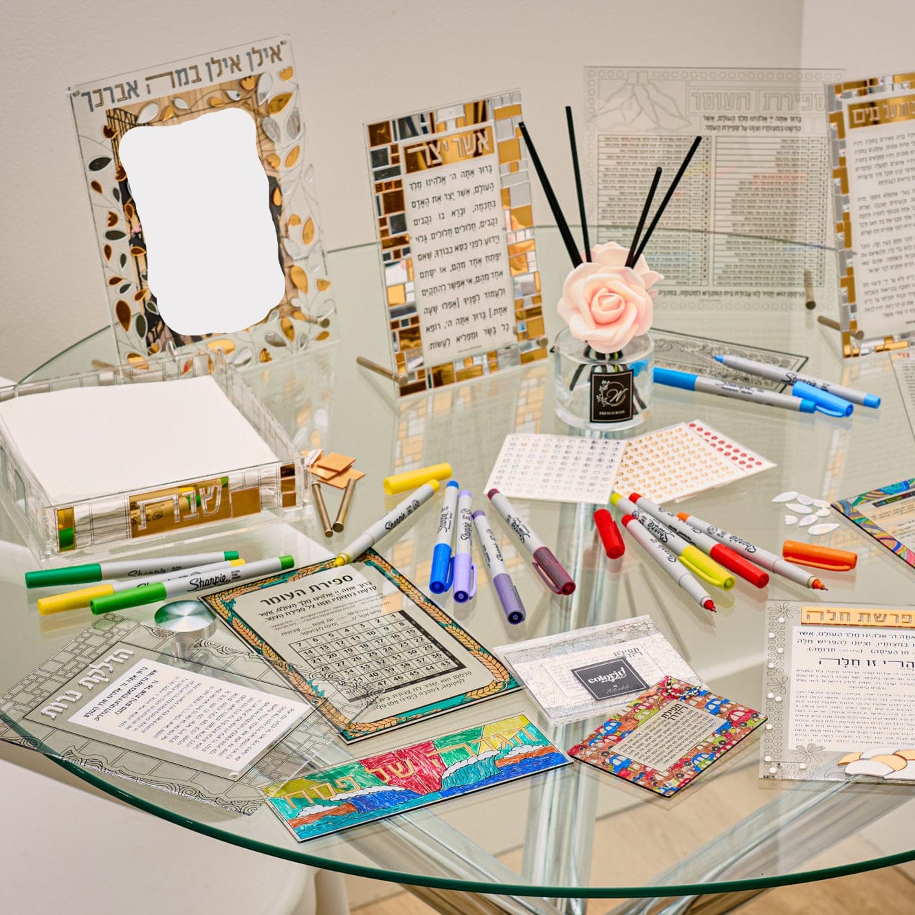 Color it Acrylic I Love Reading Bookmark — styled in-room | Judaica Square Lakewood