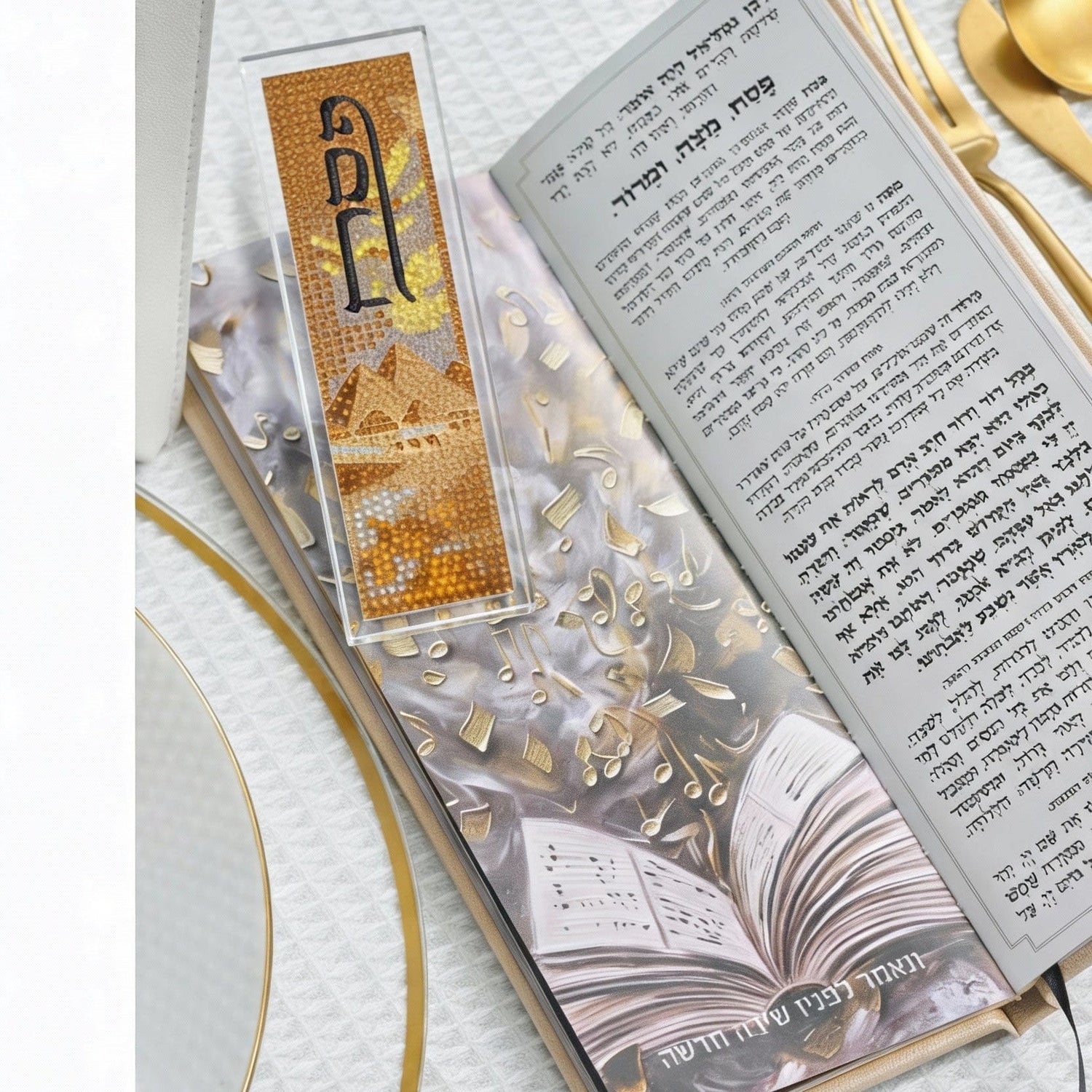 Diamond Art Pesach Bookmark — detail view | Judaica Square Lakewood