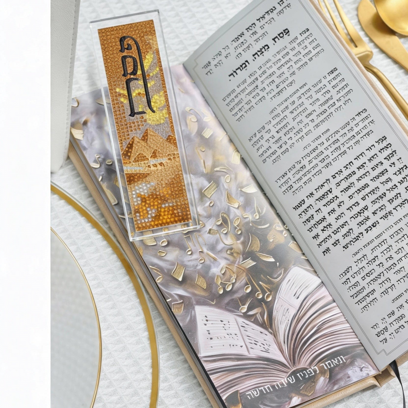 Diamond Art Pesach Bookmark — detail view | Judaica Square Lakewood