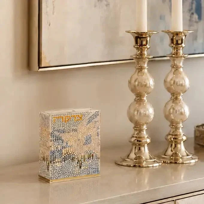 Diamond Art Tzedakah Box — Acrylic Tzedakah Box | Judaica Square Lakewood
