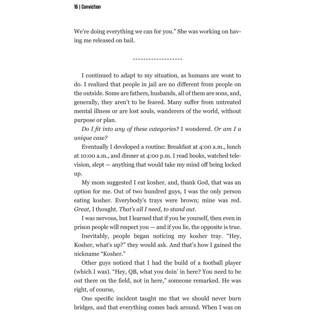 Conviction (Softcover) — Menucha Publishers | Judaica Square Lakewood