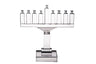 Crystal block menorah with silver tone candle cups