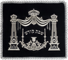 Crystal crown velvet challah cover with Swarovski