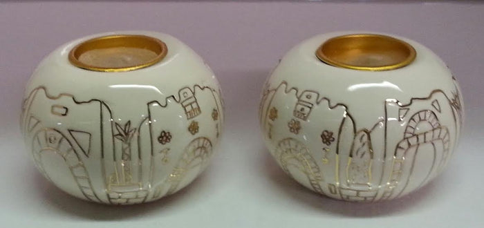 Karshi Ceramic Candle Holders Ball  Jerusalem (CS-5964)