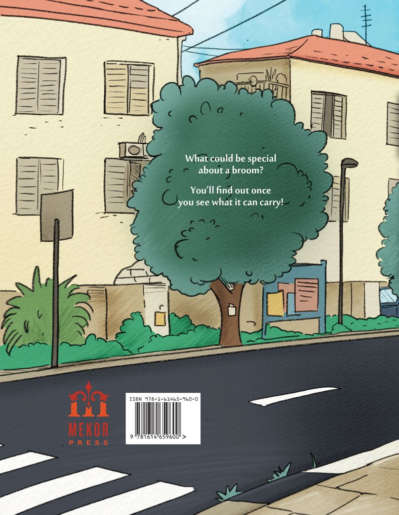Back cover — "What could be special about a broom?" tagline with barcode