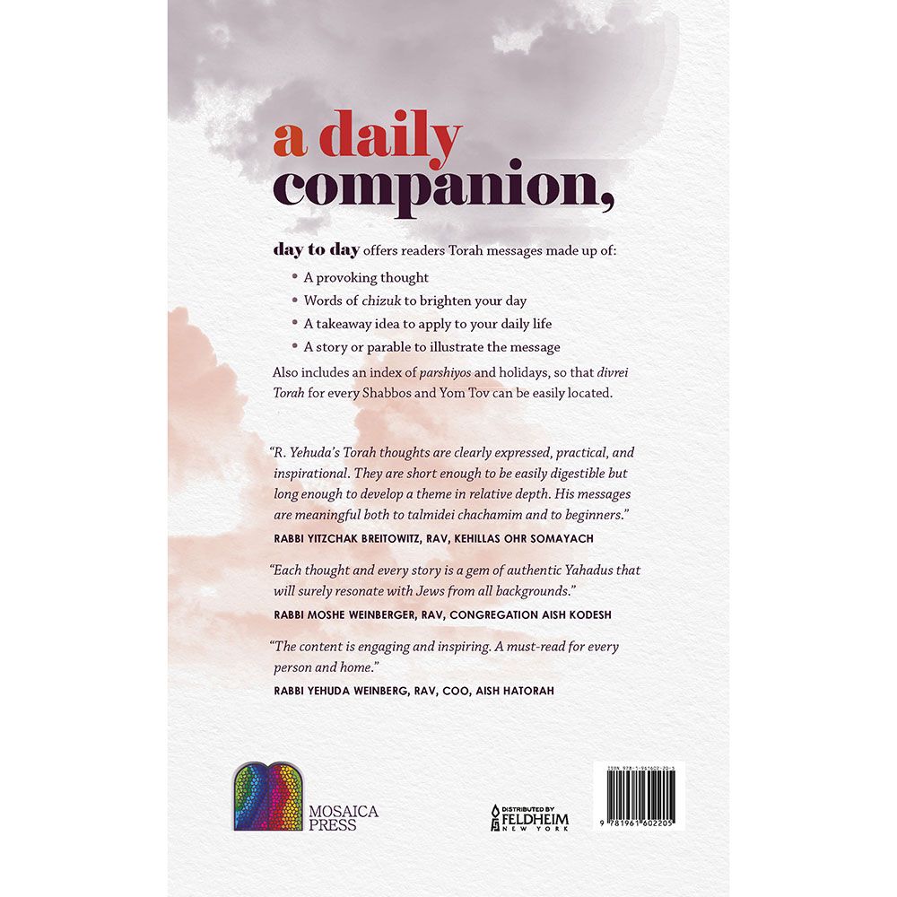 Day to Day by Yehuda Zev Klein, back cover