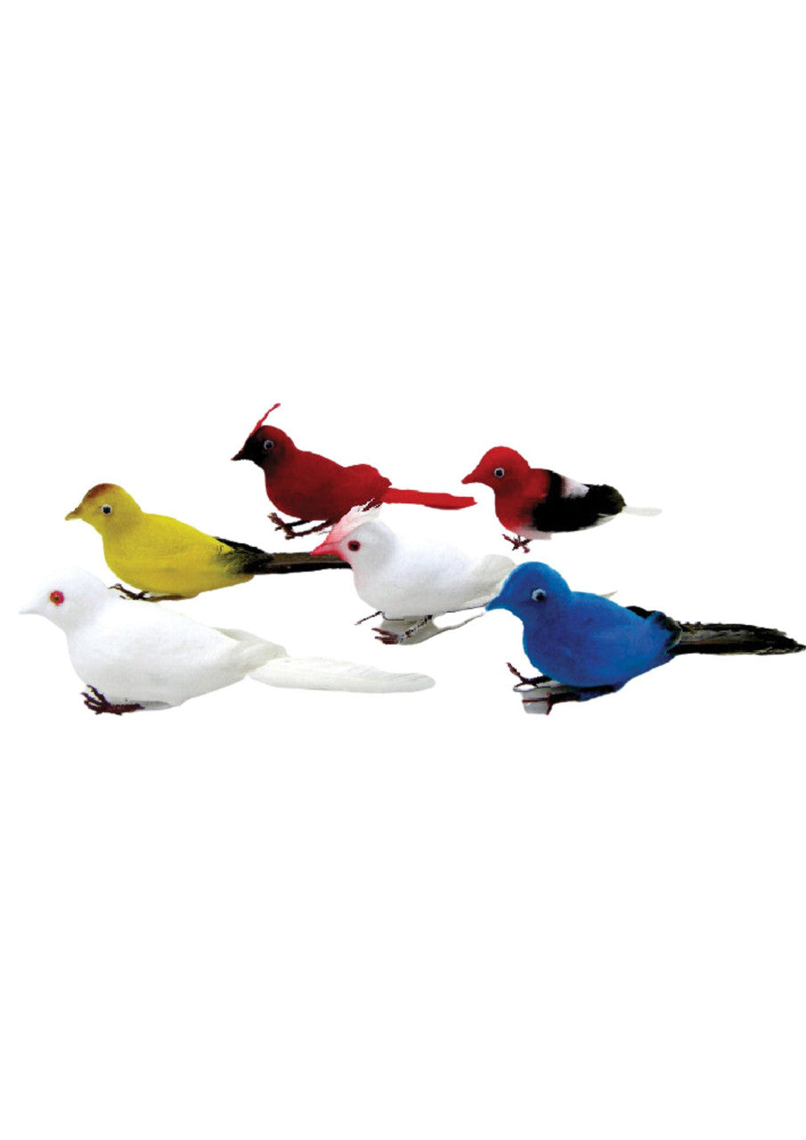 Decorative Bird 6 in, Dozen, set shown