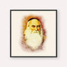 Don Isaac Abarbanel, color portrait with black frame; square format example
