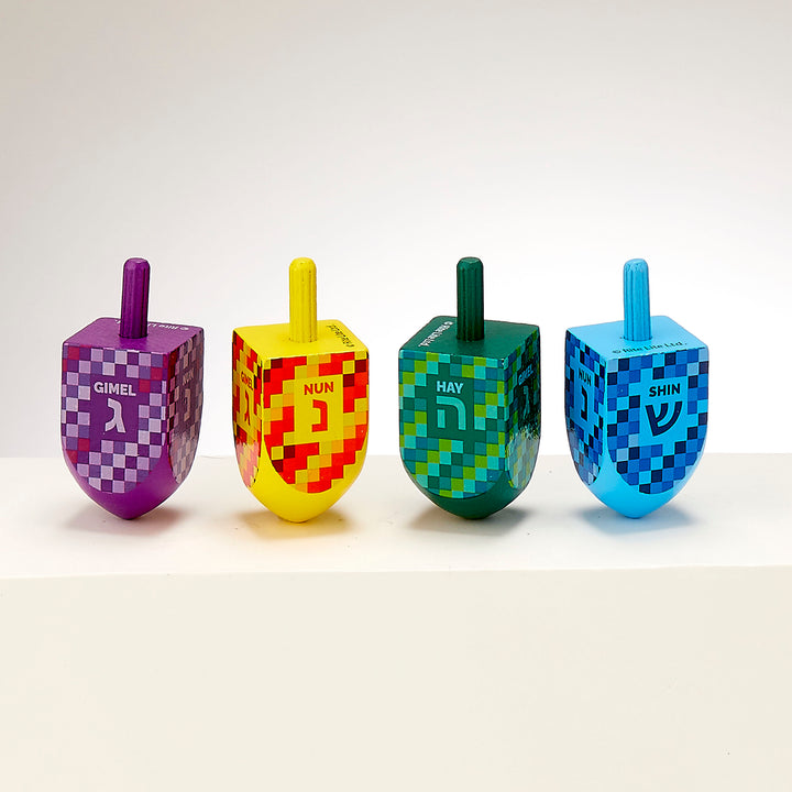 Rite Lite Large Painted Wood Dreidels, 2.5 Inch High