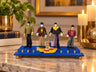 Collector’s Edition Yellow Submarine Menorah, four Beatles figures on a blue menorah base