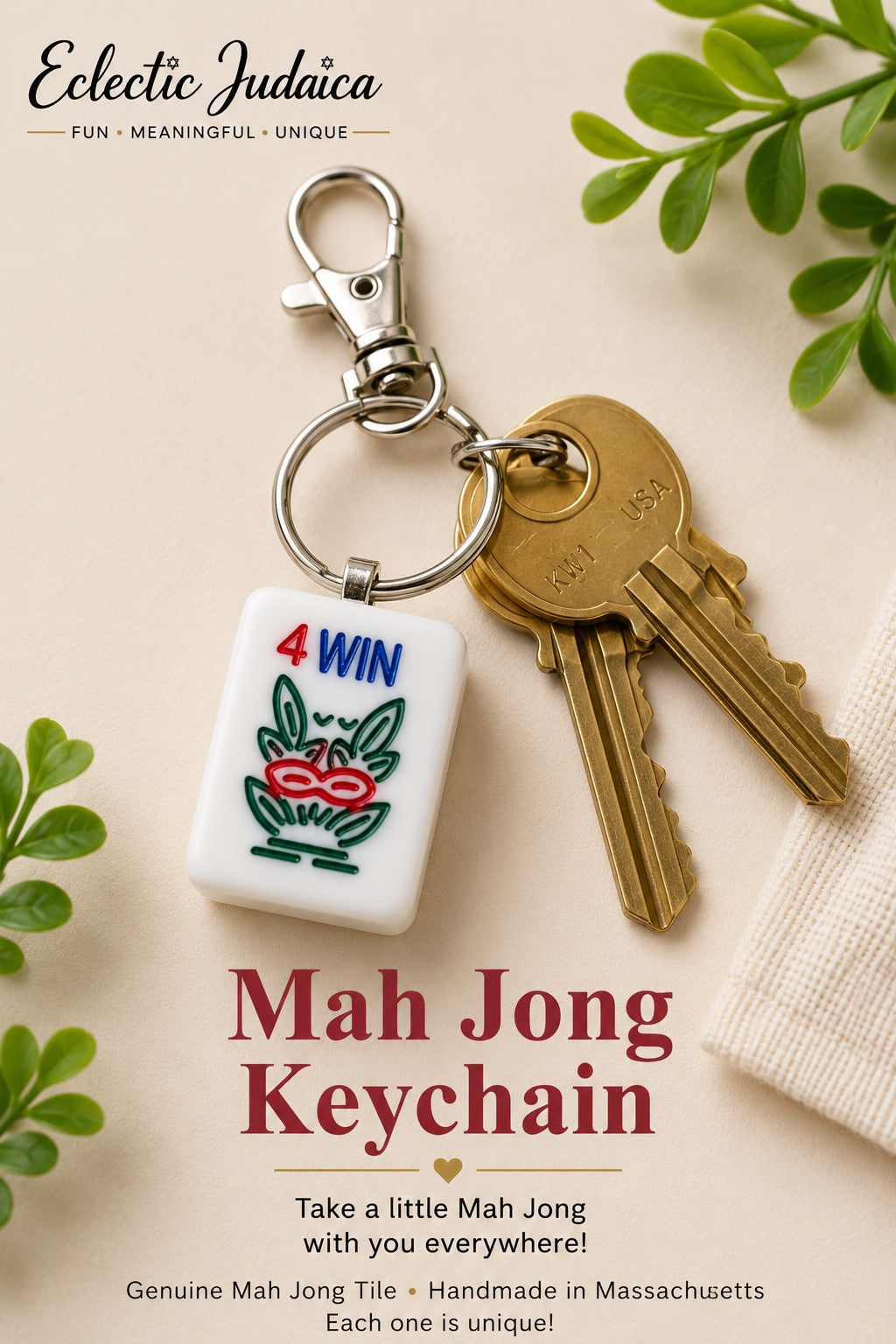 Mah Jong keychain promo with keys (2)
