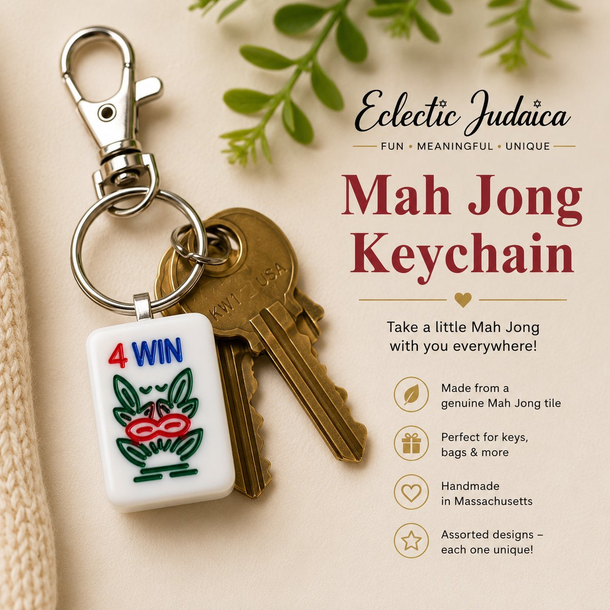 Mah Jong keychain promo graphic