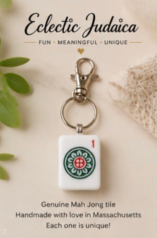 Mah Jong keychain promo with tile