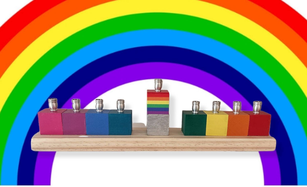 Love Wins menorah, rear view