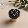 Black metallic Star of David stopper