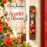 Scarlet Bloom Matryoshka Garden Mezuzah Case, Scarlet Bloom mezuzah promo with Eclectic Judaica title