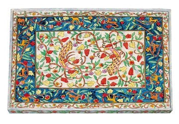 Emanuel Challah Board with Lucite Protector Oriental (EM-CB-3)