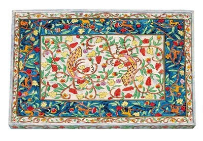 Emanuel Challah Board with Lucite Protector Oriental (EM-CB-3)