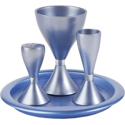 Yair Emanuel Anodized Aluminum Havdallah Set Blue (EM-HVM2)