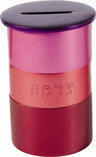 Anodized Aluminum Tzedakah Box Round Reds (EM-TZA3)