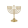 Emanuel Classic bronze menorah with nested arched branches and a round base, Circles design