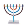 Yair Emanuel large classic seven branch menorah in multicolor