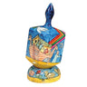Yair Emanuel large painted dreidel on a stand, noah's ark