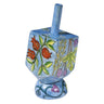 Yair Emanuel small painted dreidel on a stand, pomegranates