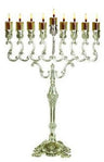 Silverplate Oil Menorah-16.5" (M-30235)
