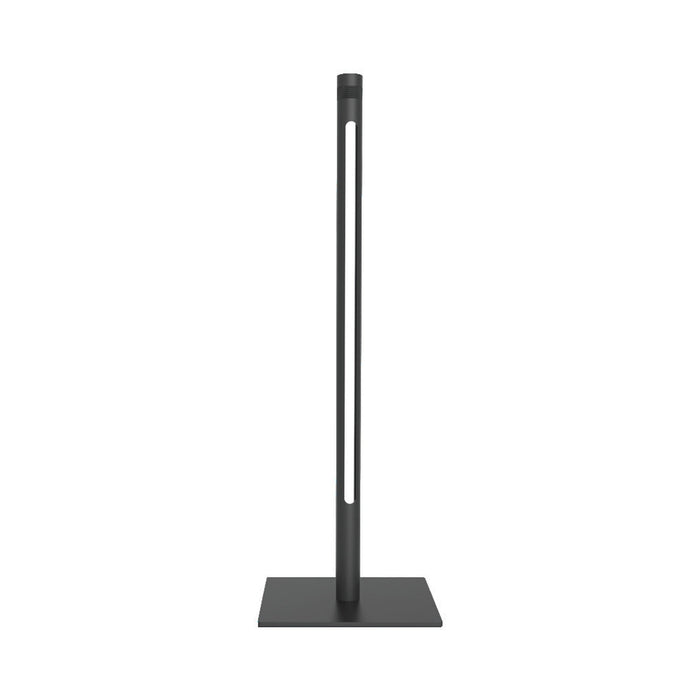 EZglow Modern Shabbos Lamp in Black — front view | Judaica Square