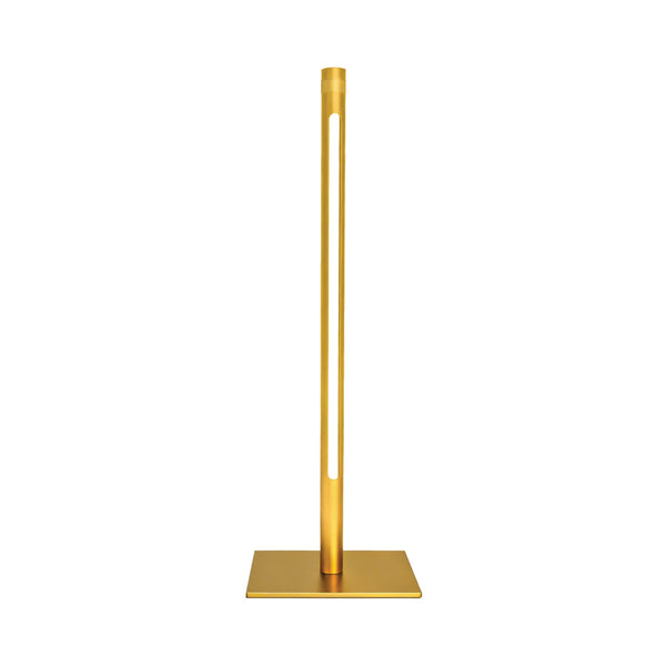EZglow Modern Shabbos Lamp in Gold — front view | Judaica Square