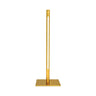 EZglow Shabbos lamp in gold: a slim upright tube with a long light window on a square base