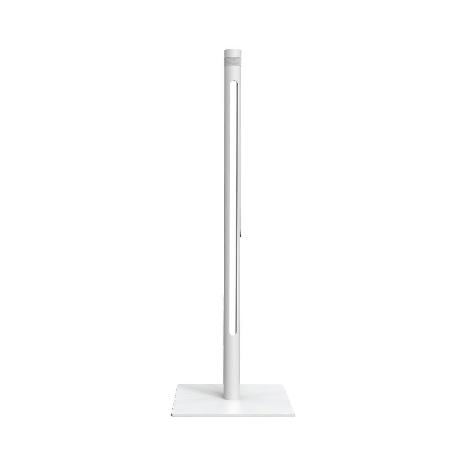 EZglow Modern Shabbos Lamp in White — front view | Judaica Square