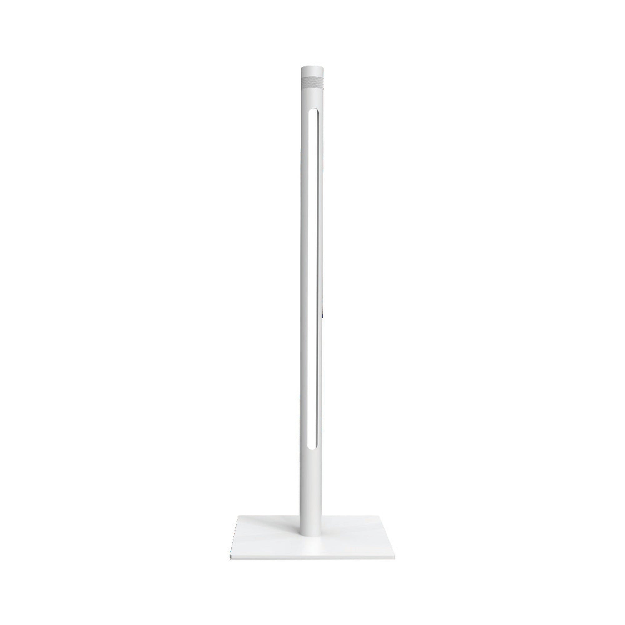EZglow Modern Shabbos Lamp in White — front view | Judaica Square